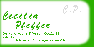 cecilia pfeffer business card